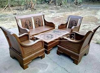 Kursi tamu minimalis kayu ukir semut kayu jati 2111 seater